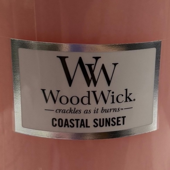 WoodWick Coastal Sunset Large Hourglass Jar Candle Wood Lid Crackles Burns NEW - Picture 2 of 9